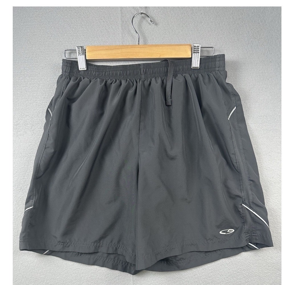 C9 by Champion Mens Duo Dry Running Shorts Gray Built In Briefs Size L